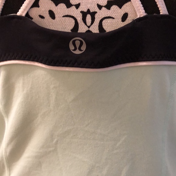 Lululemon mint green soft jersey cross stretch straps back athletic top - Picture 5 of 9